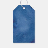 水の色の冬のリース歓喜のクリスマス ギフトタグ (裏面)