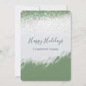 水の色の冬の松の木のホリデーパーティー会社 招待状 (裏面)