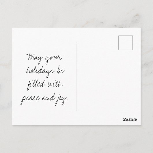 水の色の冬の森の夜のシンプル木 ポストカード (裏面)