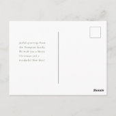 水の色の冬の緑のクリスマスモダンの写真 ポストカード (裏面)