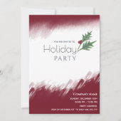 水の色の冬の緑のホリデーパーティー 招待状 (正面)