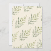 水の色の冬の緑のポスポンテッド結婚ズ 招待状 (裏面)