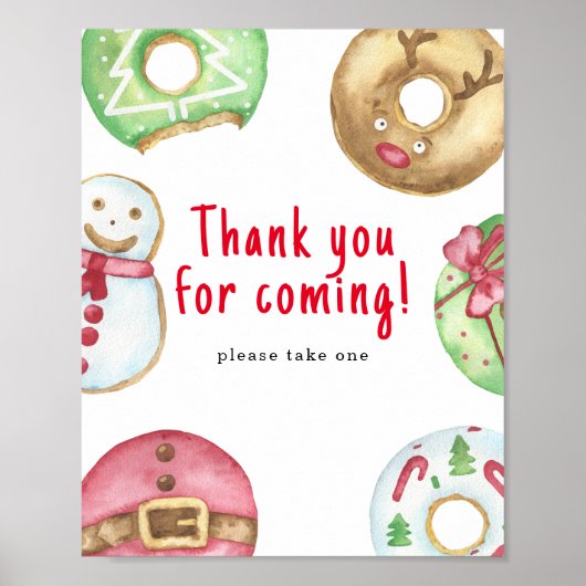 水の色の冬の赤ちゃんシャワーありがとうござ来う ポスター (正面)