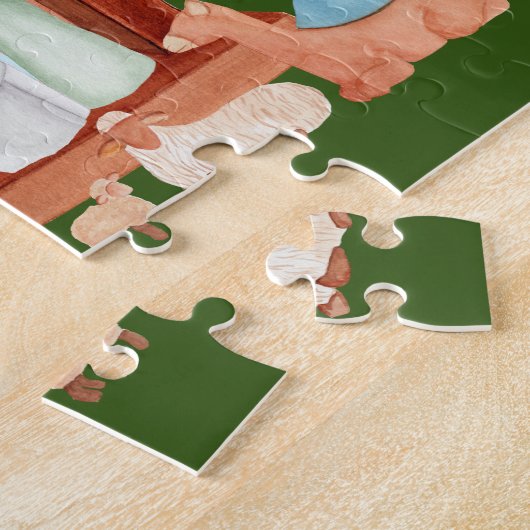 水の色の出生彼の宗教的なクリスマス ジグソーパズル (側面)