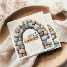 水の色の列車ベビーシャワー