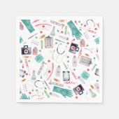 水の色の医療用品 スタンダードカクテルナプキン (正面)