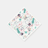 水の色の医療用品 スタンダードカクテルナプキン (角)