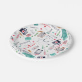 水の色の医療用品 ペーパープレート (アングル)