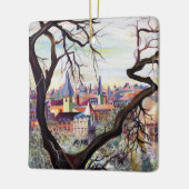 水の色の古代フランスの決済ルクセンブルク セラミックオーナメント (左)