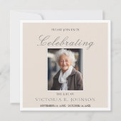 水の色の喪の鳩お祝いの写真 招待状 (正面)