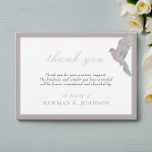 水の色の喪ハト記念ありがとう ノートカード