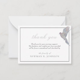 水の色の喪ハト記念ありがとう ノートカード