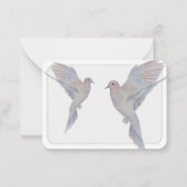 水の色の喪ハト記念ありがとう ノートカード (裏面)