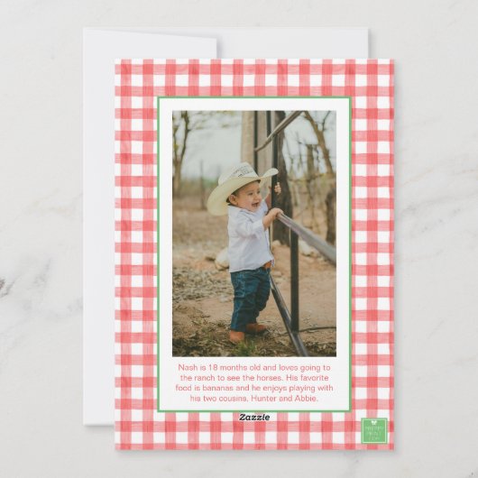 水の色の国クリスマスカウボーイブーツ写真 シーズンカード (裏面)