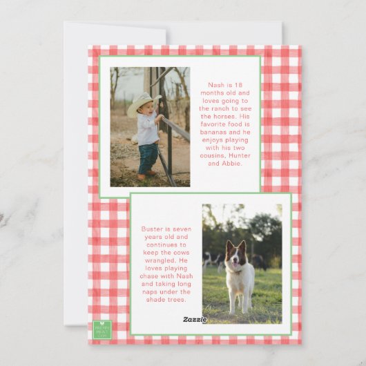 水の色の国クリスマスカウボーイブーツ写真 シーズンカード (裏面)