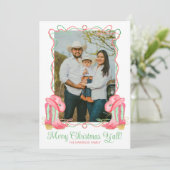 水の色の国クリスマスカウボーイブーツ写真 シーズンカード (スタンド正面)