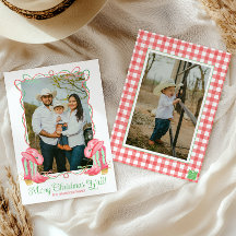 水の色の国クリスマスカウボーイブーツ写真