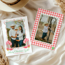 水の色の国クリスマスカウボーイブーツ写真 シーズンカード