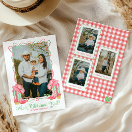 水の色の国クリスマスカウボーイブーツ写真 シーズンカード