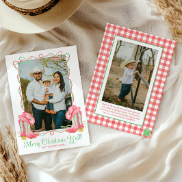 水の色の国クリスマスカウボーイブーツ写真 シーズンカード