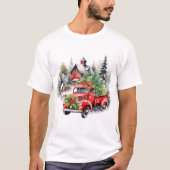 水の色の国クリスマストラック Tシャツ (正面)