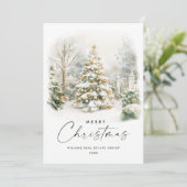 水の色の国クリスマスパイン企業のツリー シーズンカード (スタンド正面)