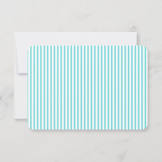 水の色の国ヴィンテージ結婚式の応答 出欠カード (裏面)