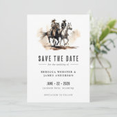 水の色の国素朴女性のカーボーイカウボーイホース セーブザデート (スタンド正面)