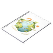 水の色の地球 – 自然エレメンと漫画の地球 ノートブック (左側)
