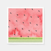 水の色の夏の1メロンレッドスイカ スタンダードカクテルナプキン (正面)