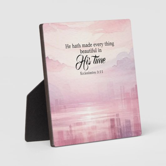 水の色の夕日を作った「彼が作った美しさ」 フォトプラーク (正面)