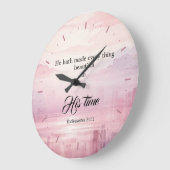 水の色の夕日を作った「彼が作った美しさ」 ラージ壁時計 (傾斜)