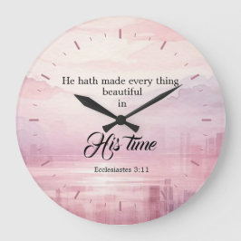 水の色の夕日を作った「彼が作った美しさ」 ラージ壁時計