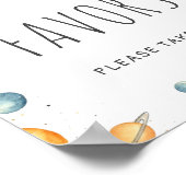 水の色の外のスペースはベビーシャワーポスターを好む ポスター (角)