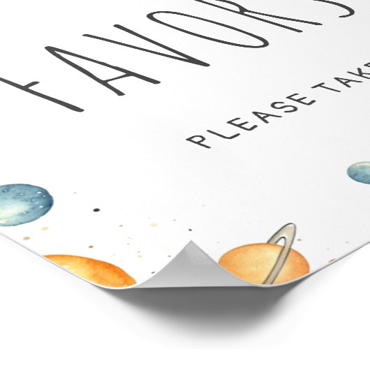 水の色の外のスペースはベビーシャワーポスターを好む ポスター (角)