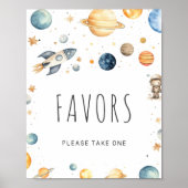 水の色の外のスペースはベビーシャワーポスターを好む ポスター (正面)