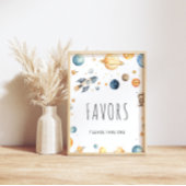 水の色の外のスペースはベビーシャワーポスターを好む ポスター