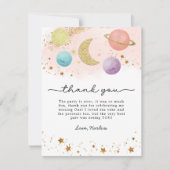 水の色の外側のスペース2ザムーンサンキューカード サンキューカード (正面)