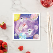 水の色の外側空間ナプキン スタンダードカクテルナプキン (インサイチュ)