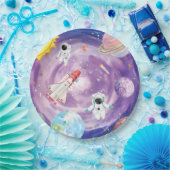 水の色の外側空間紙プレート ペーパープレート (パーティー)