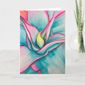 水の色の多肉性のアー素晴らしト カード (正面)