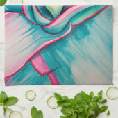 水の色の多肉性のアー素晴らしト キッチンタオル (折り畳み)