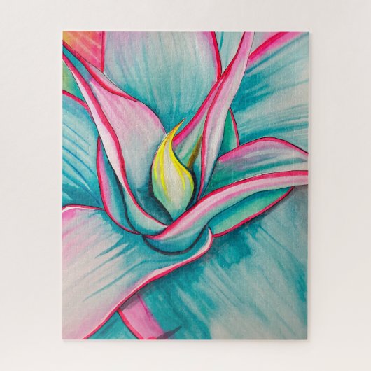 水の色の多肉性のアー素晴らしト ジグソーパズル (縦)