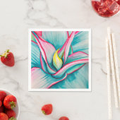 水の色の多肉性のアー素晴らしト スタンダードカクテルナプキン (インサイチュ)