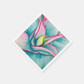 水の色の多肉性のアー素晴らしト スタンダードカクテルナプキン (角)