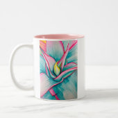 水の色の多肉性のアー素晴らしト ツートーンマグカップ (左)