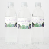 水の色の多肉水瓶ラベル ペットボトルラベル (ボトル)