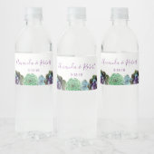 水の色の多肉水瓶ラベル ペットボトルラベル (ボトル)