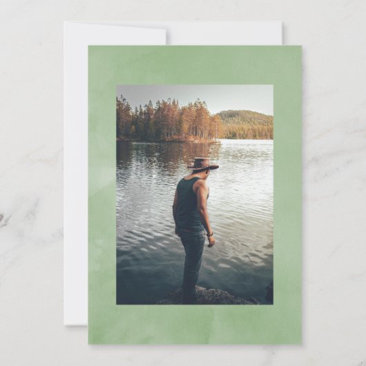 水の色の多肉類ワインのお祝いの生活 招待状 (裏面)