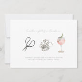 水の色の夜のクリスマスプレゼントのラップ&ワイン シーズンカード (正面)